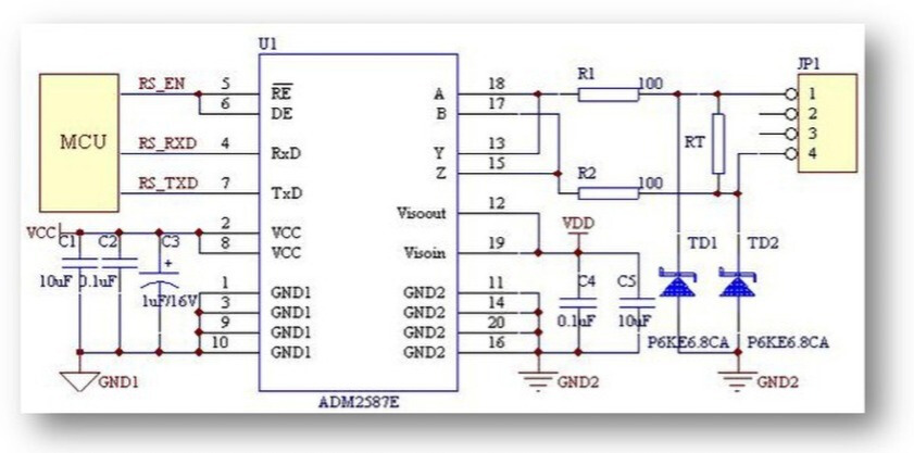 RS485電路及隔離技術(shù)：光電隔離RS485典型電路