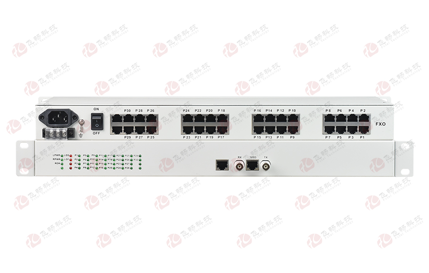 飛暢科技-30路電話(huà) E1復用 (1U 機架式)