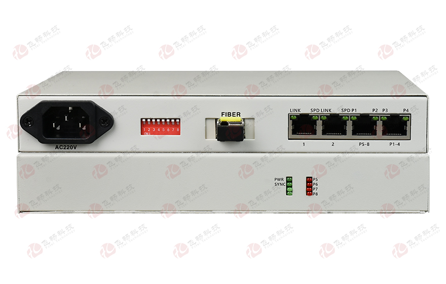 飛暢科技-桌面型8路電話(huà)+2路千兆以太網(wǎng) 電話(huà)光端機